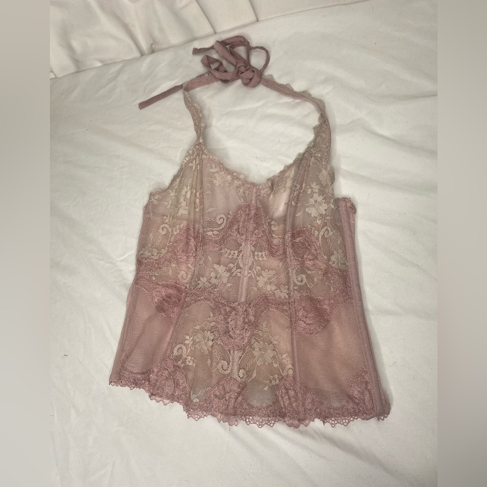 Victorias Secret dream angels princess corset halter  in Dusty Rose